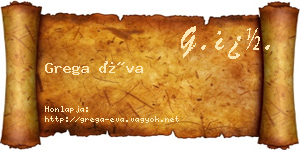 Grega Éva névjegykártya